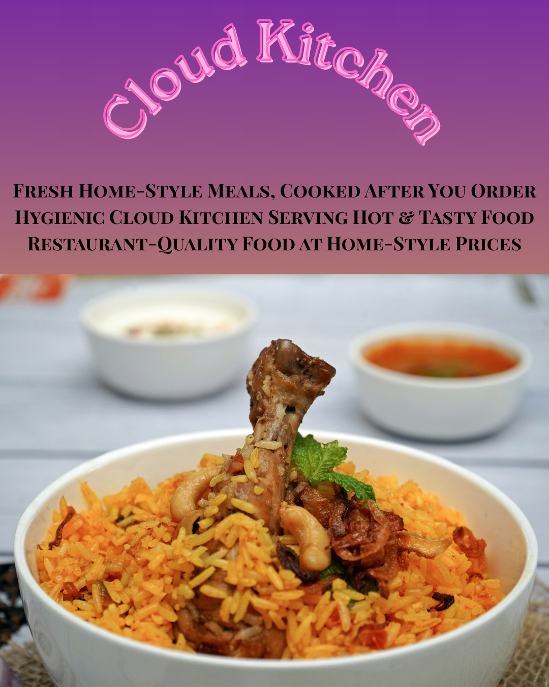 Fresh Home style Meals after you ordered